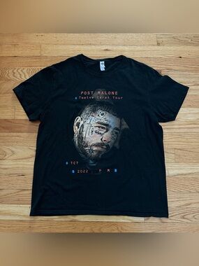 Post Malone Twelve Carat Tour 2022 Graphic T-Shirt Size Large